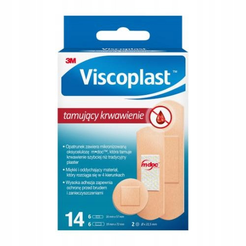 VISKOPLAST Set flastera za zaustavljanje krvarenja, 14 komada