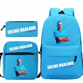 Plavi školski ruksak "Erling Haaland" set