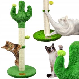   Drapak za mačke PETSTORY Kaktus Sizalni Stup s Kuglicom na Niti