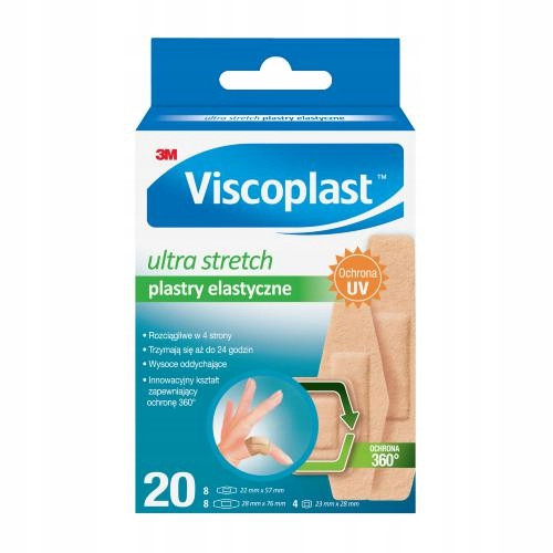 Viscoplast Ultra Stretch elastični flasteri, 20 komada