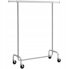 Stalni stalak za odjeću na kotačima, srebrni Matkam