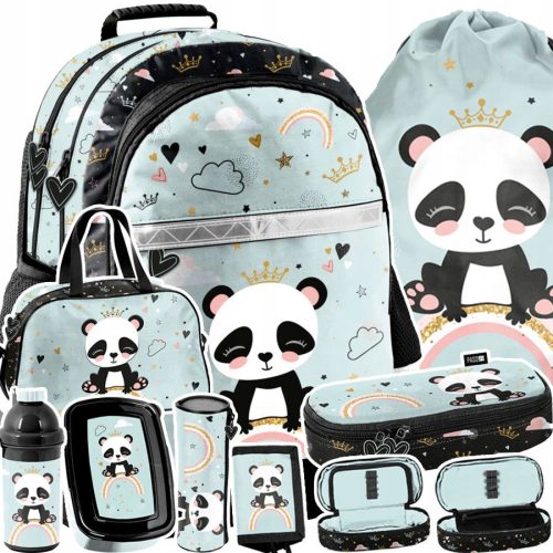 Panda Plecak za školu s 8 dodataka za djevojčice u 1. razredu