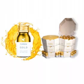   Collibre Gold - Premium Kolagen za Jačanje Tijela i Zglobove, Bez Dodanog Šećera, Paket od 90 Butelja