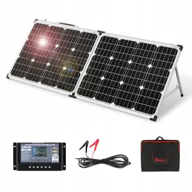    DOKIO sklopivi prijenosni solarni panel 100 W 12 V monokristalni solarni