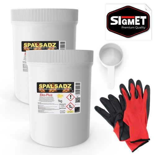 Zestaw za čišćenje dimnjaka SPALSADZ 2 kg + rukavice + posuda za mjerenje 30 ml