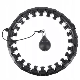   HMS Hula Hoop Koło Odchudzające Black z Wypustkami i Utegiem 51 cm - Crna