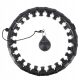 HMS Hula Hoop Koło Odchudzające Black z Wypustkami i Utegiem 51 cm - Crna