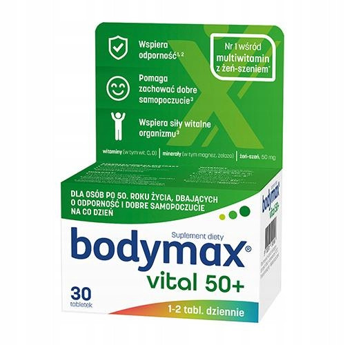 Bodymax Vital 50+ Vitamini i Minerali za Vitalnost i Otpornost, 30 Tableta