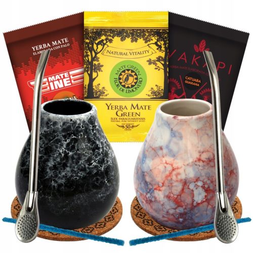  Yerba Mate Green Matero bombilla set ZA DVOJE