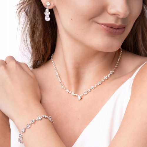 Elegantni set srebrnog nakita s cirkonijem