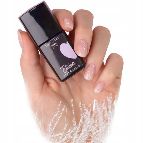 ELISIUM TOP COAT BLAGDAN SJAJNI SNIJEG HYBRIDNI TOP BIJELI KONFIETI 9 g