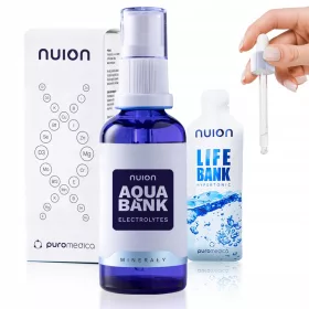   AQUA BANK Suplement Diety z Magnezem, Cynkiem i Selenem - Elektrolity NUION 50ml
