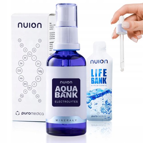AQUA BANK Suplement Diety z Magnezem, Cynkiem i Selenem - Elektrolity NUION 50ml