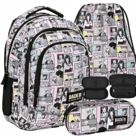 MANGA ANIME ŠKOLSKI RUKSAK ZA DJEVOJČICE 3u1 SET