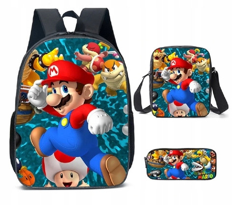 Super Mario Bros školski ruksak Set 3 kom