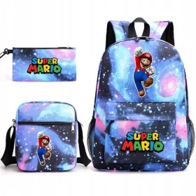   Super Mario Bros. Hrvatski Školski Set s Torbom, Ruksakom i Futrolom za Pernice