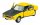 BBURAGO 1970 FORD CAPRI RS2600 ŽUTA DIECAST MODEL 1:32 METAL STREET FIRE