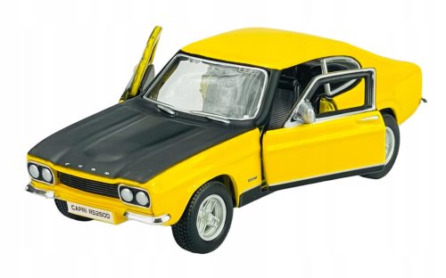 BBURAGO 1970 FORD CAPRI RS2600 ŽUTA DIECAST MODEL 1:32 METAL STREET FIRE