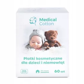    Kozmetički jastučići Medical Cotton Baby četvrtasti 60 kom.