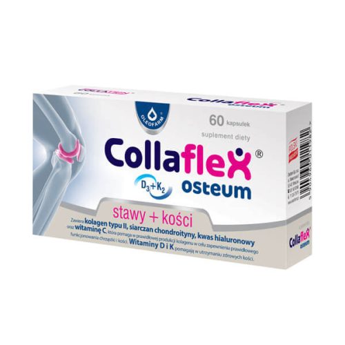 Collaflex Osteum D3+K2 - Dodatak Prehrani za Zdravlje Kostiju, 60 Kapsula