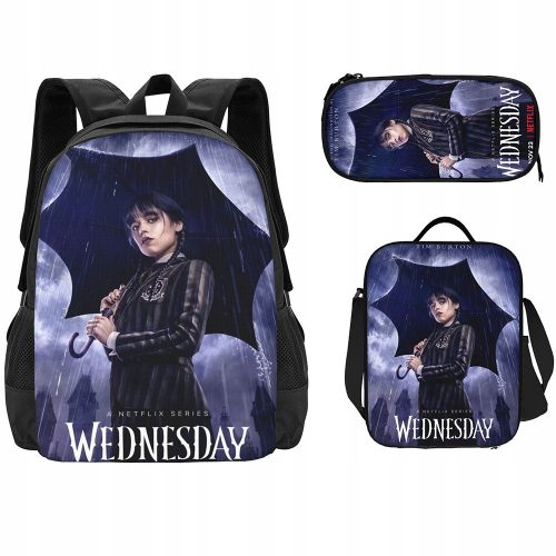 Srijeda Addams ŠKOLSKI SET, A4 RUKSAK, TORBA, PERNICA, NOVO