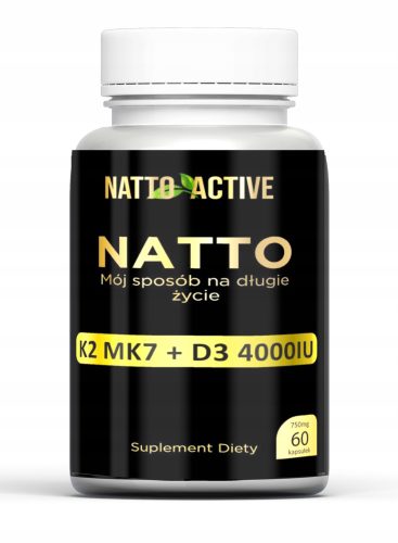 Natto Active: Dodatak prehrani s vitaminom D3, K2 MK7 i nattokinazom - 60 kapsula