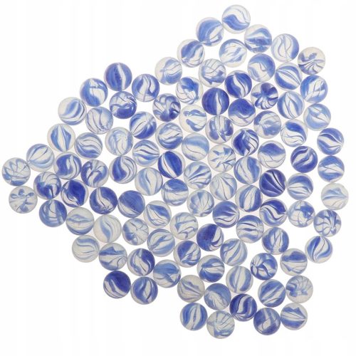 Staklene Kuglice 16 mm, 100 kom, Mramorna Lopta, Kinesko Plava
