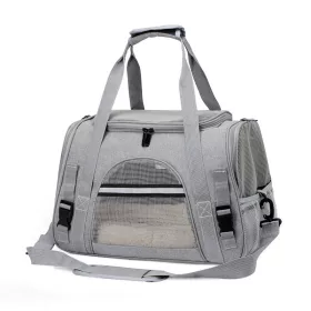    TRANSPORTER ZA VELIKU MAČKU PSA, KRUTA TORBA, MEKANI LEŽAJ 43*25*28 CM