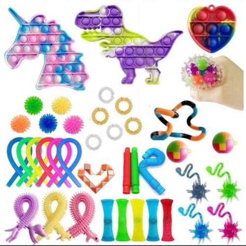 SET ANTISTRES IGRAČAKA FIDGET TOYS BUBBLE 40 kom poklon