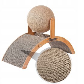 Mačji grebalnik Tutumi s kuglicom za igru do 60 cm