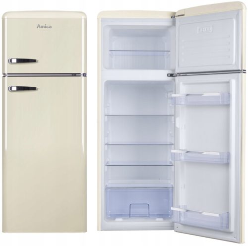 Amica Retro hladnjak KGC15635B 206l SlimSize LED rasvjeta Bež