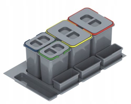 Set košara za smeće Rejs Praktiko 90 - 2x15+2x7l
