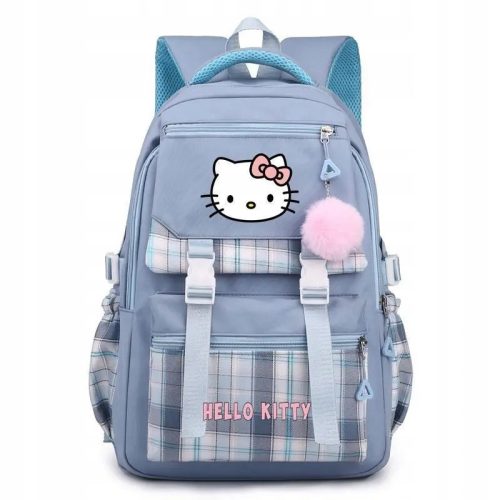 Hello Kitty školski ruksak s više odjeljaka Veliki ruksak sa pompomom i više pregrada, idealan za školu