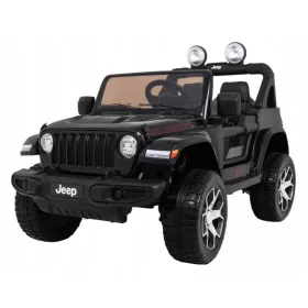    Jeep Wrangler Rubicon na baterije za djecu, crni + daljinski + MP3 radio