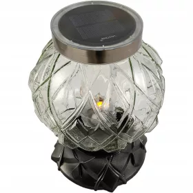  Velika solarna svjetiljka KULA - Zlatna solarna lampa s fotonaponskom tehnologijom, staklena kugla 25 cm