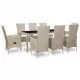 Elegantni set vrtnog namještaja od PE rattana - bež/krem, 190x90x75 cm