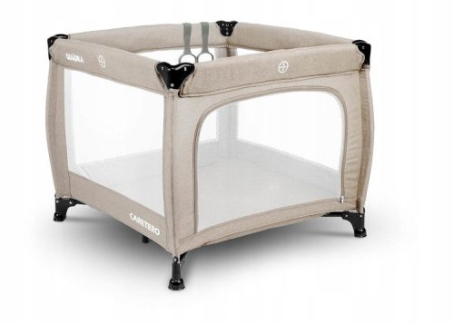 Caretero Quadra Brown Travel Playpen 83 x 83 cm