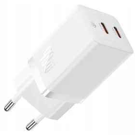   Baseus GaN5 Pro C+C 40W 2xUSB-C univerzalni zidni punjač, bijeli