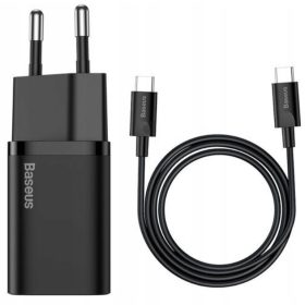   Baseus Super Si 25W Brzi Mrežni Punjač + USB-C Kabel za Brzo Punjenje 1m