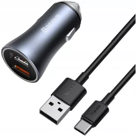 Baseus Brzi Auto Punjač USB Napajanje s Kabelom USB-C