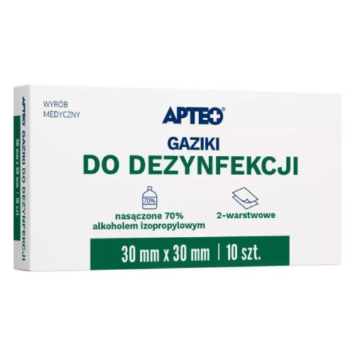 APTEO dezinfekcijski gaziki 30 mm x 30 mm, 10 komada