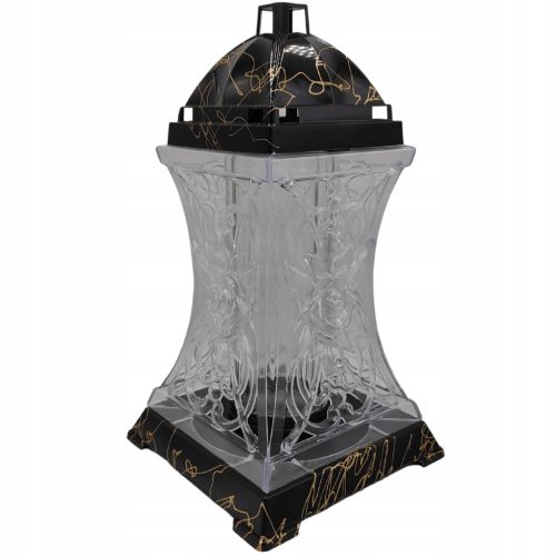 Nadgrobna svijeća Lampion Kvadratni CZRN crni 34 cm velika