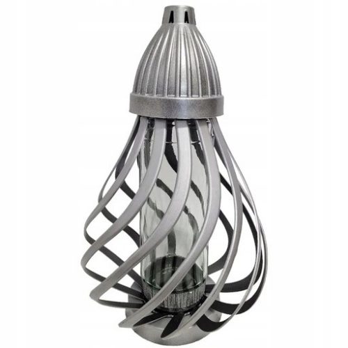 Znicz na grobu Veliki Srebrni Lampion 36cm Savijena Mreža