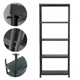   Regal za skladištenje Keter Shelf Plus 80x40x187 + spojnice + pričvršćivanje 5x 50 kg po polici