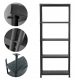 Regal za skladištenje Keter Shelf Plus 80x40x187 + spojnice + pričvršćivanje 5x 50 kg po polici