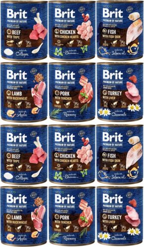 Brit Premium By Nature mokra mješavina hrane 12x 800 g