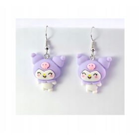 Hello Kitty Cat Sanrio Kuromi naušnice Ljubičasta 1