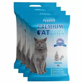   Premium Cat Clumping Bentonit Litter - Prirodni pijesak za mačke 4x5L