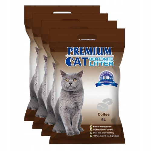 Premium Cat Clumping Bentonite Litter - Kava za mačke, mirisna 5L