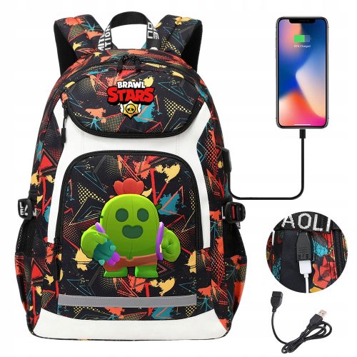 2024 Novi A4 Ruksak Brawl Stars Vodootporni USB Uzorci Velikog Kapaciteta-8